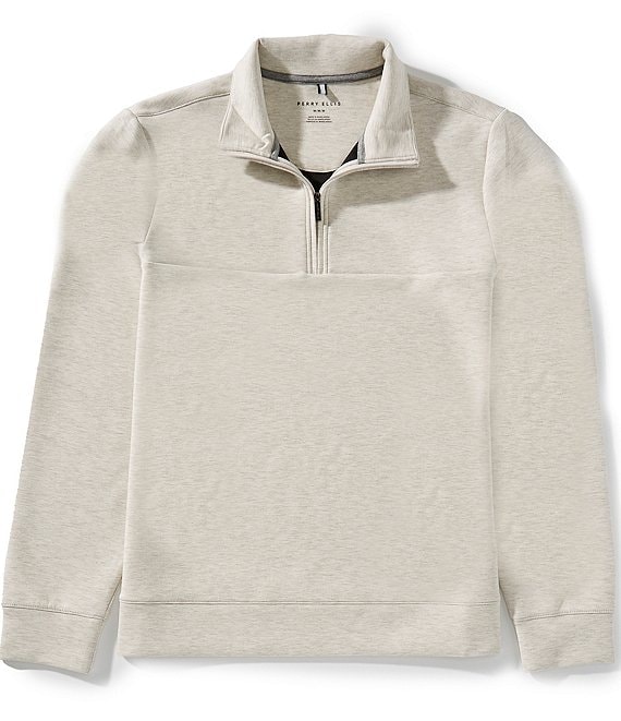 Perry Ellis Neoprene Long Sleeve Quarter-Zip Pullover | Dillard's