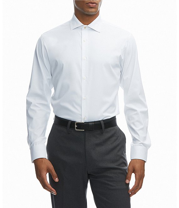 Appendix cruise Circle Perry Ellis Premium Non-Iron Performance Slim-Fit Spread Collar Solid Dress  Shirt | Dillard's
