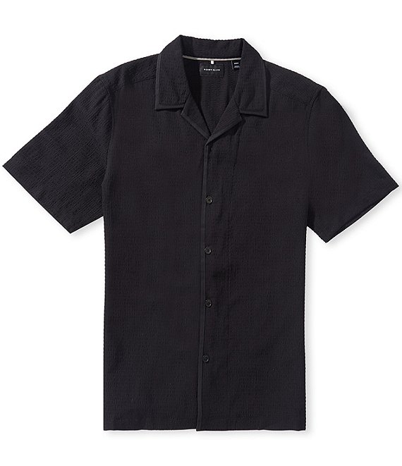 Perry Ellis Solid Short Sleeve Woven Camp Shirt | Dillard's