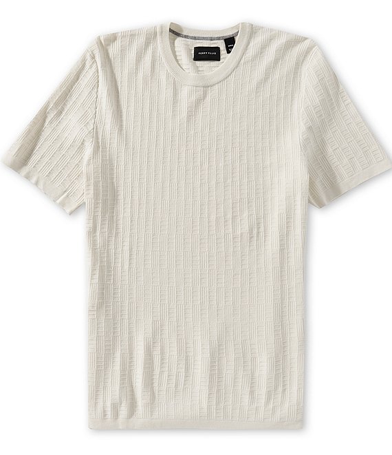 Perry Ellis Textured Short Sleeve Sweater | Dillard's