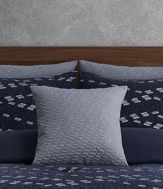 Perry Ellis Venice Subtle Stitched Texture Decorative Square Pillow