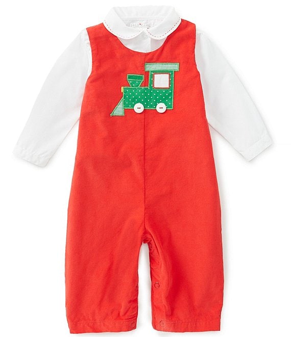 Petit Ami Baby Boys Long Sleeve Train Coverall
