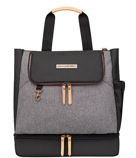 Color:Graphite/Black - Image 1 - Colorblock Pivot Backpack/Tote Diaper Backpack