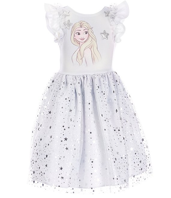 Almindelig Meget sur svulst Pippa & Julie x Disney Little Girls 2T-6 Flutter Sleeve Elsa Foil Star  Printed Tutu Dress | Dillard's