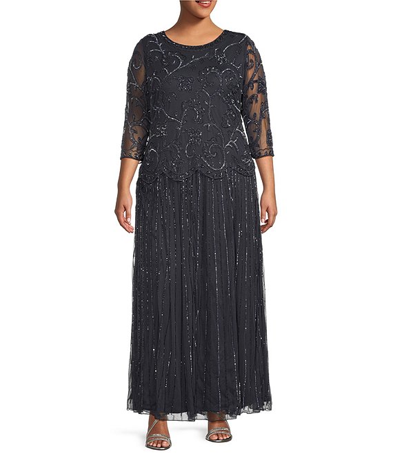 Plus size evening gowns dillards hotsell