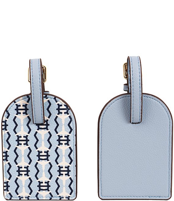 Southern Living Plane Printed Assorted Luggage Travel Tags, Set of 2, Blue - Image 1
