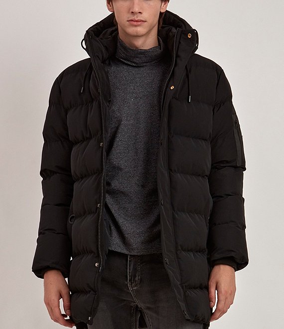 Point Zero Hooded Quilted Long Puffer Jacket | Dillard's