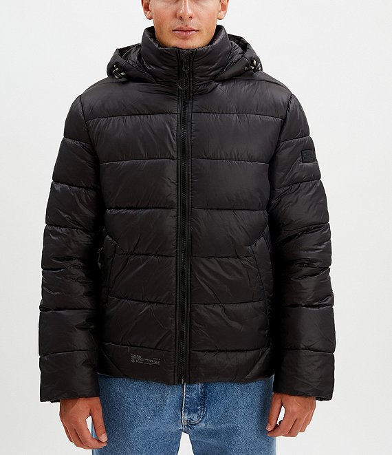 Point Zero Matte Shine Hooded Puffer Jacket | Dillard's