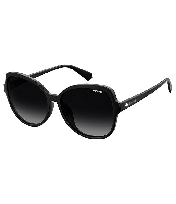 Color:Black - Image 1 - Polarized Square Gradient Lens Sunglasses