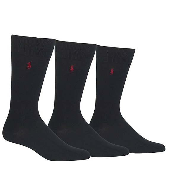 Polo Ralph Lauren Solid Dress Socks 3-Pack | Dillard's