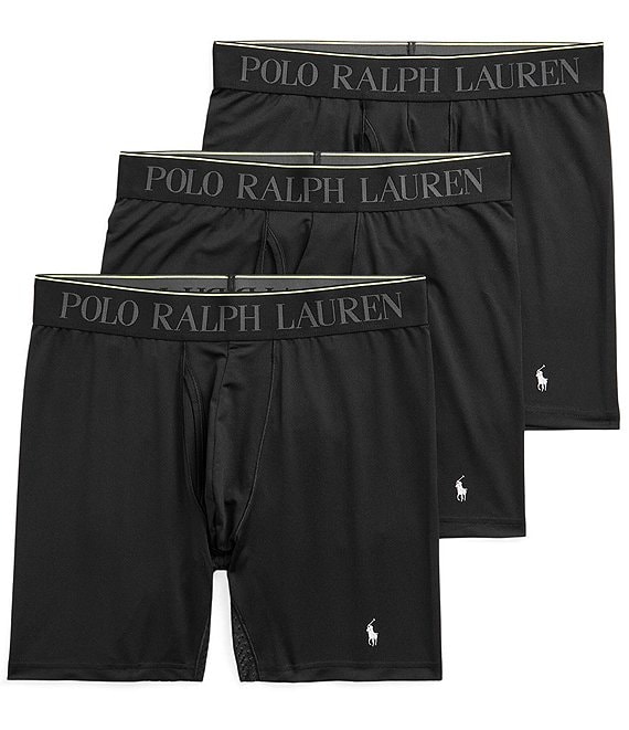 Polo Ralph Lauren 4D Flex Performance Air 6#double; Long Leg Boxer Brief  3-Pack