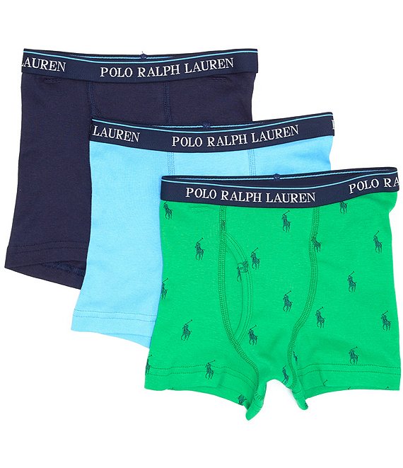 Polo Ralph Lauren Big Boys 8-20 Navy, Blue, & Green Assorted Boxer ...