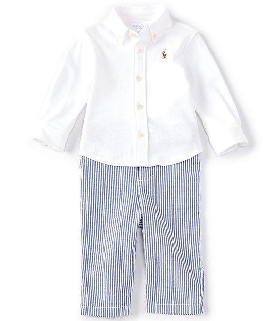 Ralph Lauren Baby Boys 3-24 Months Long Sleeve Interlock Shirt
