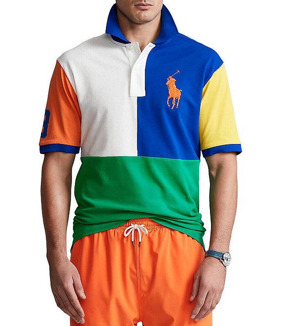 Polo Ralph Lauren Big & Tall Big Pony Color Block Mesh Short-Sleeve Polo  Shirt | Dillard's