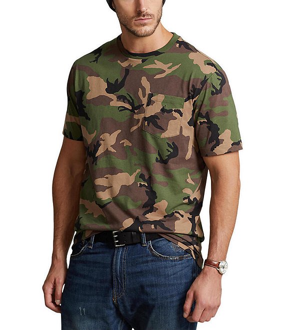 POLO RALPH LAUREN CUSTOM SLIM FIT CAMO POCKET T-SHIRT, Military green  Men's T-shirt