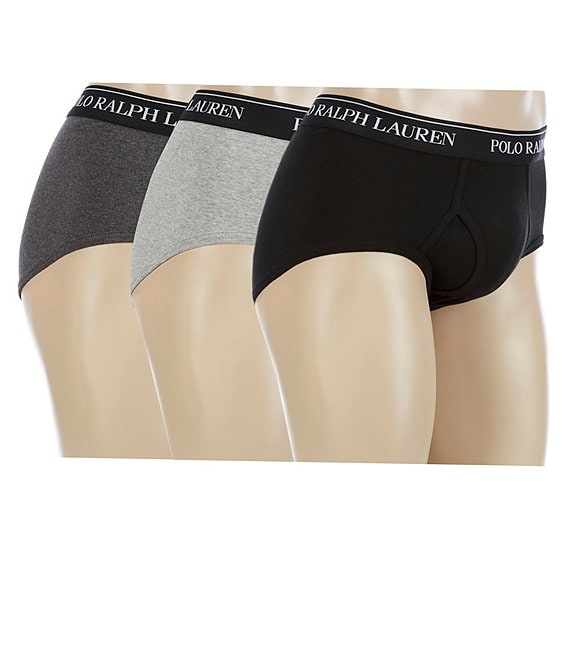 Color:Andover Heather/Madison Heather/Polo Black - Image 1 - Big & Tall Classic Fit Cotton Assorted Brief 3-pack