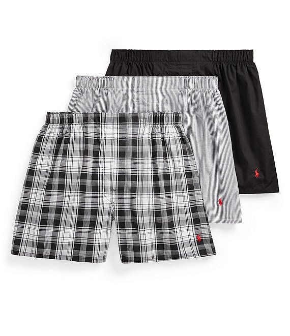 Polo Ralph Lauren Big & Tall Classic-Fit Cotton Woven Boxers 3-Pack