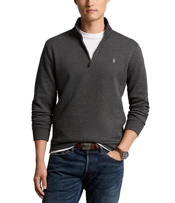 Polo Ralph Lauren Mens Big & Tall Long Sleeve Jersey hot Quarter-Zip Pullo Polo 3XB