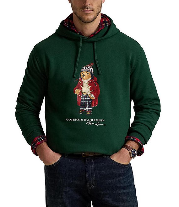 Polo Ralph Lauren Big Tall Holiday Polo Bear Fleece Hoodie