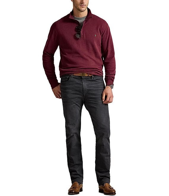 Polo Ralph Lauren Big & Tall Luxury Jersey Quarter-Zip Pullover