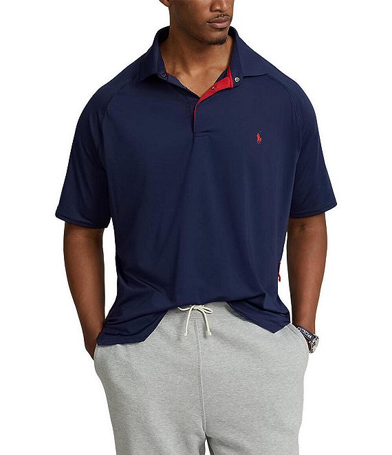 Polo Ralph Lauren Sleeve Polo Dillard\'s Performance Stretch & Pique Big Short Tall Shirt 