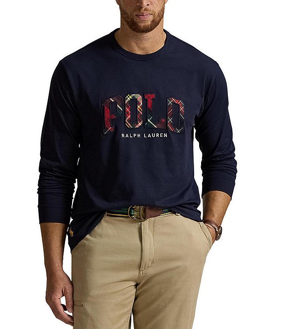 Polo Ralph Lauren Mens Navy Embroidered Logo Crewneck Sweatshirt Size high quality 2XLT TALL