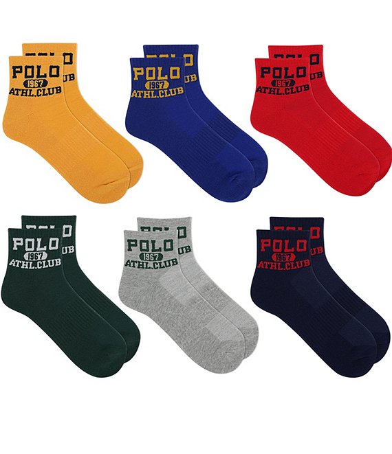 Polo Ralph Lauren Big & Tall Polo '93 Quarter-Length Socks 6-Pack