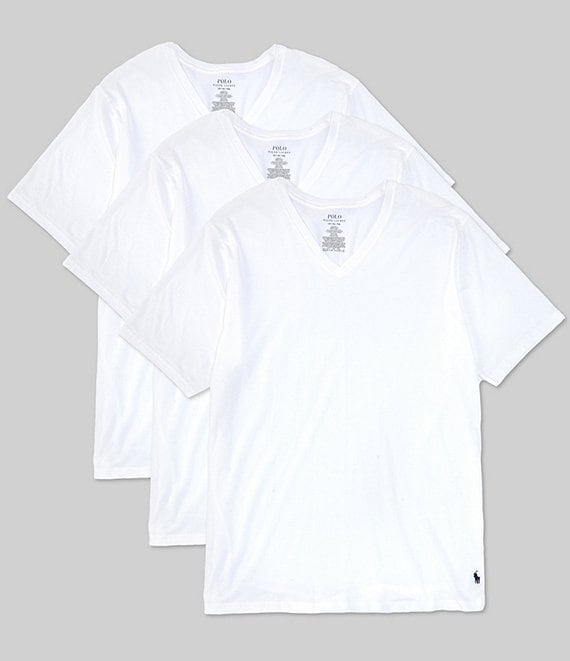 Polo Ralph Lauren Big & Tall Stretch Classic Fit V-Neck Tees 3-Pack ...