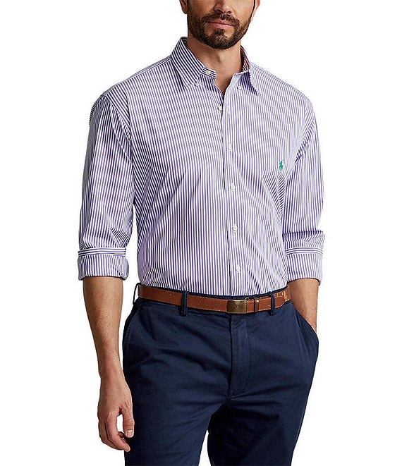 Men's Striped Long Sleeved Shirt by Polo Ralph Lauren