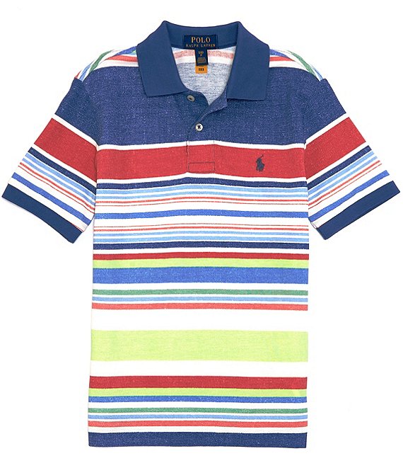 Polo Ralph Lauren Big Boys 8-20 Short-Sleeve Striped Mesh Polo Shirt |  Dillard's