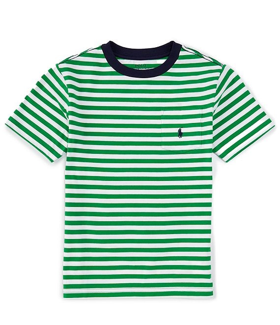 Polo Ralph Lauren Big Boys 8-20 Short Sleeve Striped Pocket Knit Jersey ...