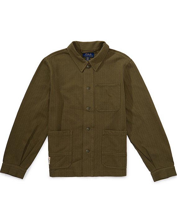Polo Ralph Lauren Big Boys Long Sleeve Herringbone Utility Jacket