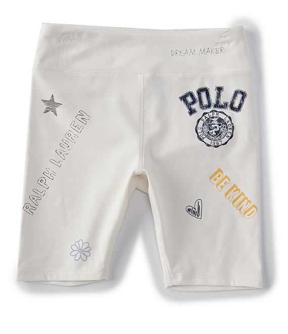 Polo Ralph Lauren Big Girls 7-16 Graphic Stretch Interlock Shorts