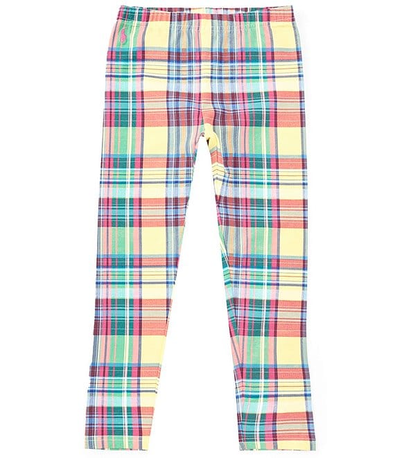 Polo Ralph Lauren Big Girls 7-16 Madras Inspired Print Stretch Jersey  Leggings
