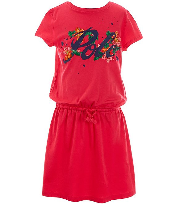Polo Ralph Lauren Big Girls 7-16 Short Sleeve Logo Jersey Tee Dress