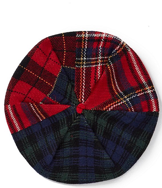 Polo Ralph Lauren Big Girls Patchwork Plaid Cotton-Blend Beret