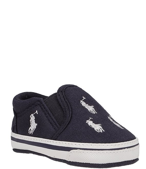 Polo Ralph Lauren Boys' Bal Harbour II Logo Sneaker Crib Shoes (Infant ...