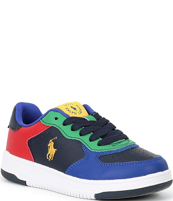 Polo Ralph Lauren Boys Masters Court Shoes Navy Multi Size 05.0