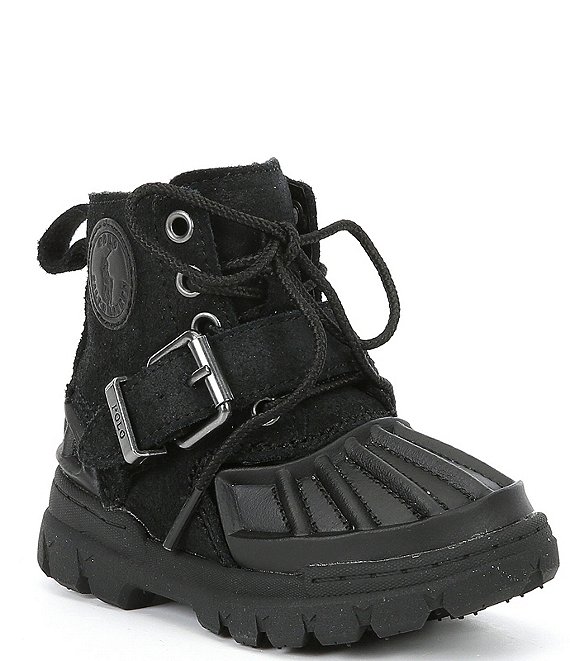 Color:Black - Image 1 - Boys' Oslo Hi Lace-Up Buckle Boots (Infant)