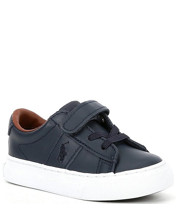 Color:Navy - Image 1 - Boys' Sayer Leather Sneakers (Infant)