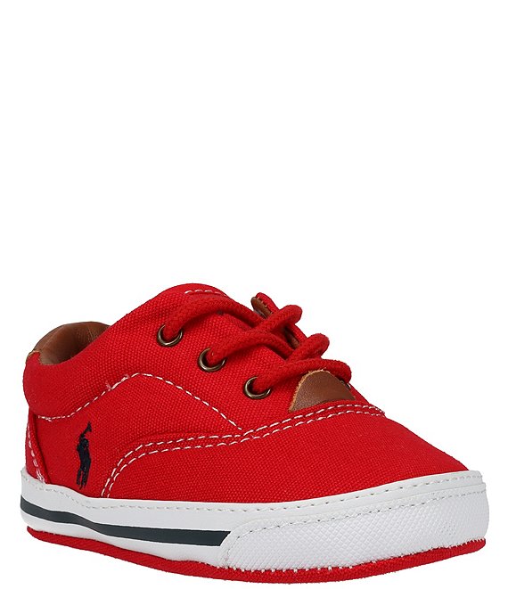 Polo Ralph Lauren Boys' Vaughn Canvas Sneaker Crib Shoes (Infant ...