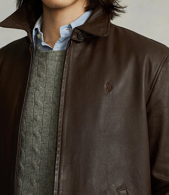 Polo Ralph Lauren Leather Jacket | Dillard's
