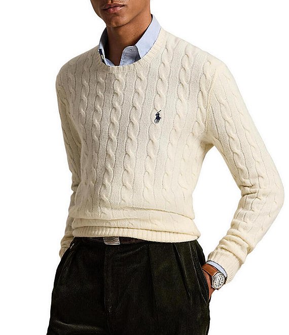 Polo Ralph Lauren Cable-Knit Wool Cashmere Sweater