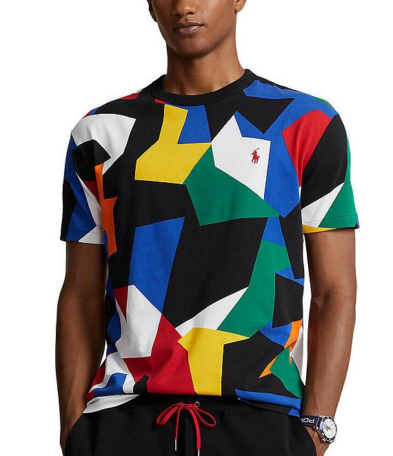Polo Ralph Lauren Classic-Fit Abstract-Print Short Sleeve Jersey T-Shirt |  Dillard\'s