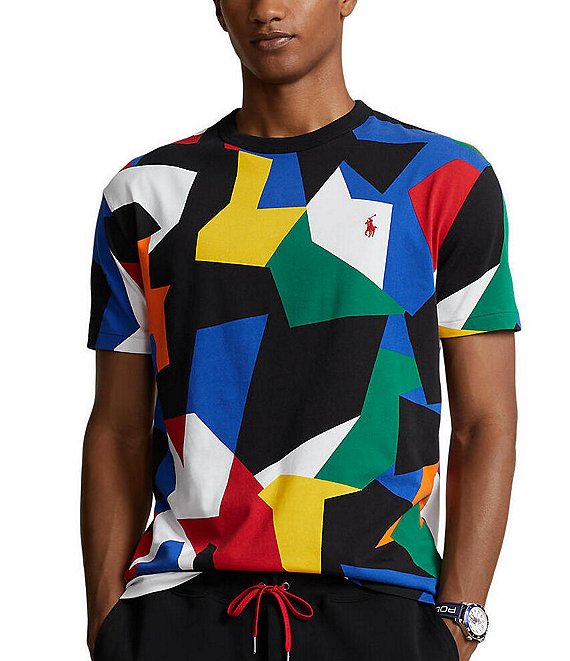 Polo Ralph Lauren Classic-Fit Abstract-Print Short Sleeve Jersey T-Shirt