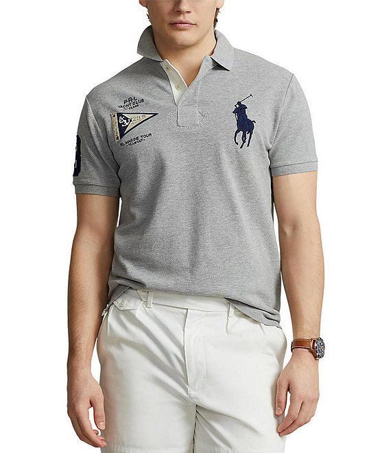 Polo Ralph Lauren Mens Custom Fit Big Pony Mesh Polo Shirt : :  Clothing, Shoes & Accessories