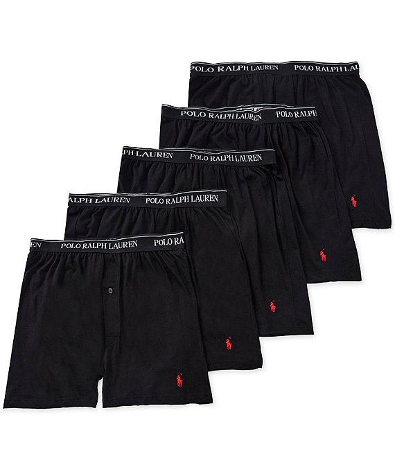 Polo Ralph Lauren Classic Fit Cotton Knit Boxers 5-Pack