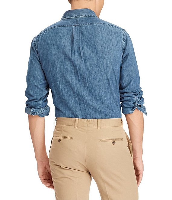 Polo Ralph Lauren Classic Fit Solid Denim Shirt | Dillard's