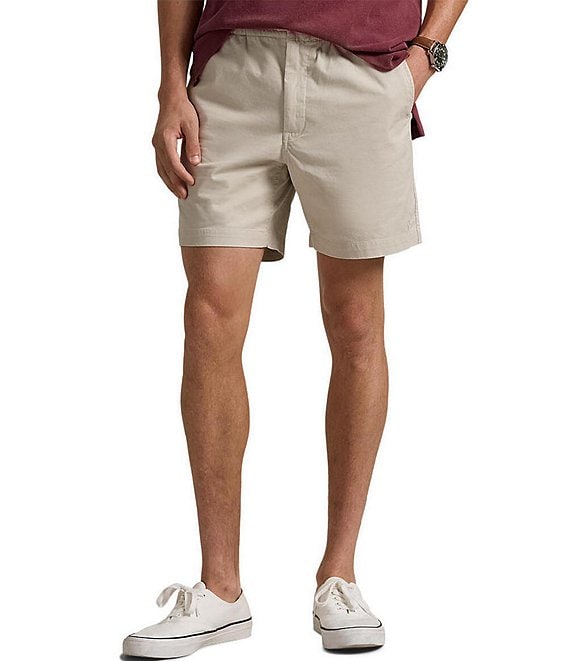 Polo Ralph Lauren Classic-Fit Stretch Prepster Flat-Front 6#double; Inseam Chino Shorts, Classic Stone - Image 1