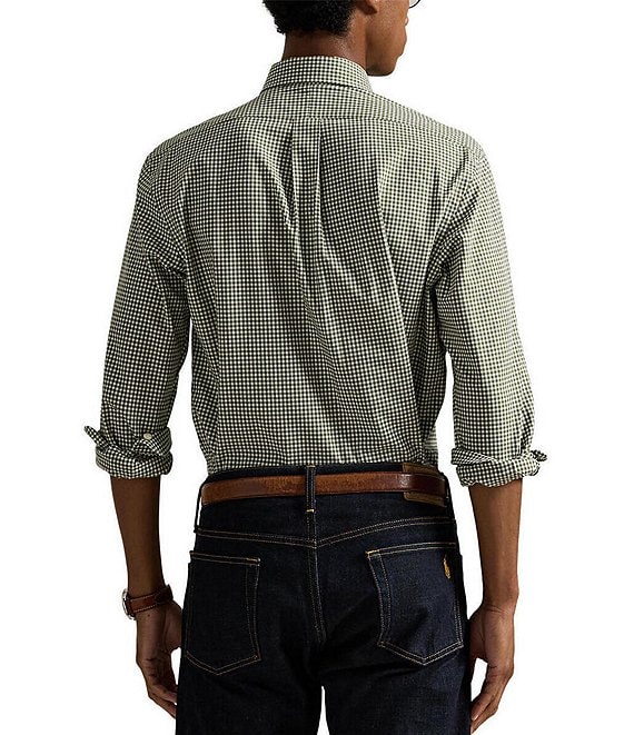 Polo Ralph Lauren Classic Fit Gingham Stretch Poplin Long Sleeve